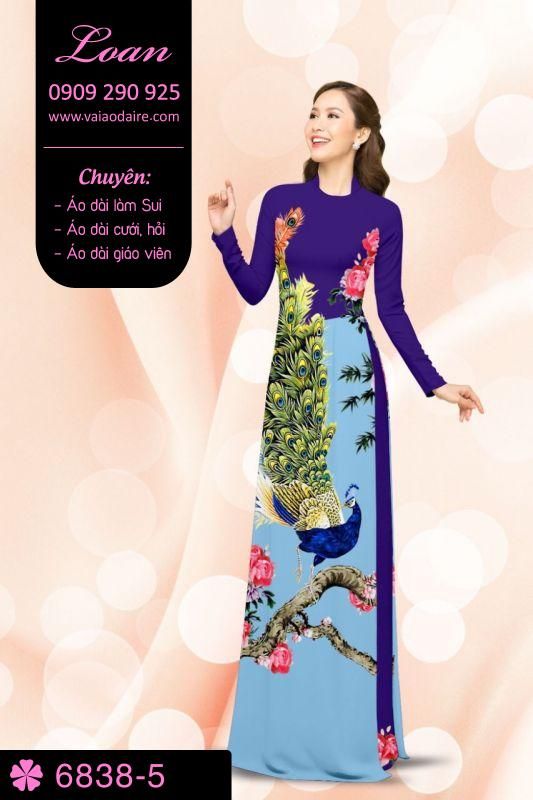 Vải áo dài chim Công Vải áo dài chim Công