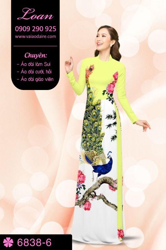 Vải áo dài chim Công Vải áo dài chim Công