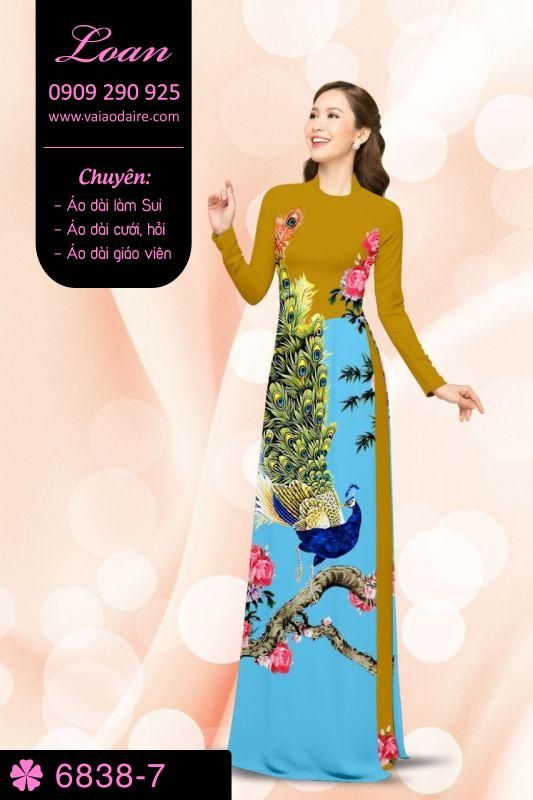 Vải áo dài chim Công Vải áo dài chim Công