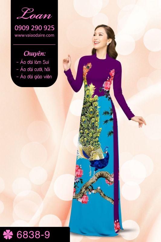 Vải áo dài chim Công Vải áo dài chim Công