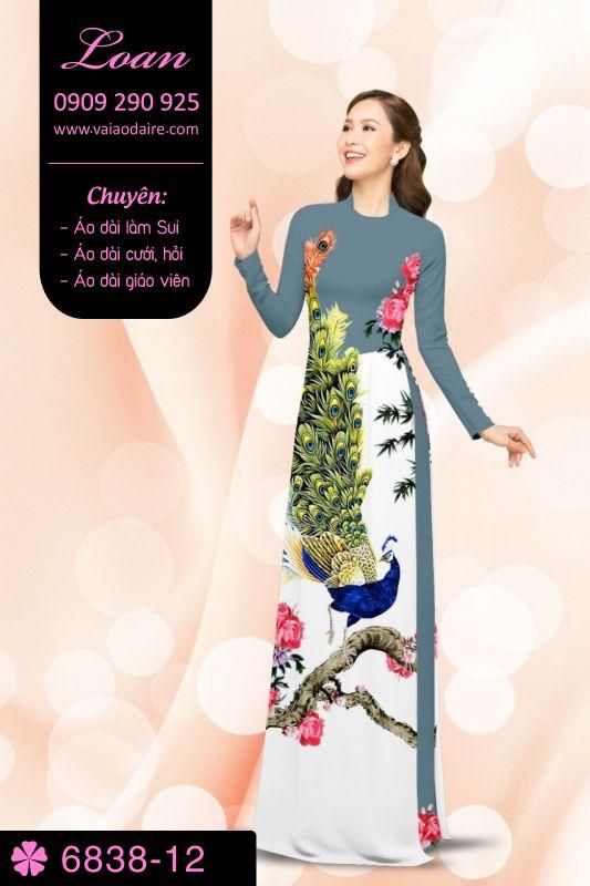 Vải áo dài chim Công Vải áo dài chim Công