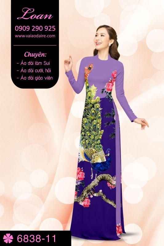 Vải áo dài chim Công Vải áo dài chim Công