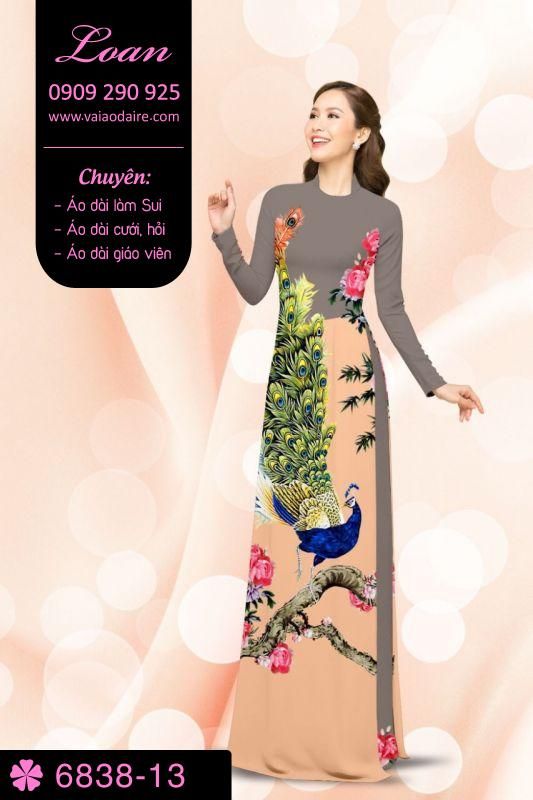 Vải áo dài chim Công Vải áo dài chim Công