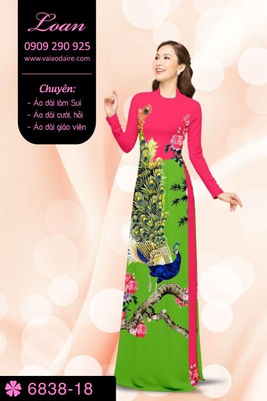 Vải áo dài chim Công Vải áo dài chim Công