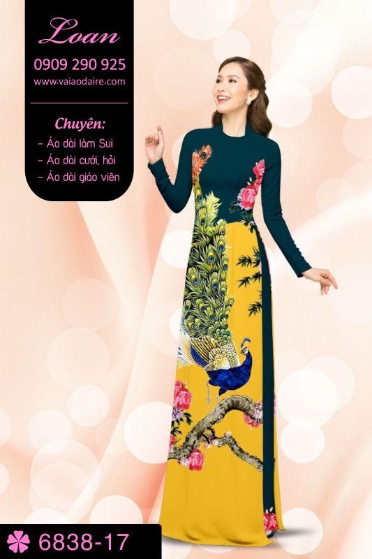 Vải áo dài chim Công Vải áo dài chim Công