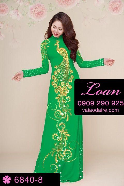 Vải áo dài chim Công Vải áo dài chim Công
