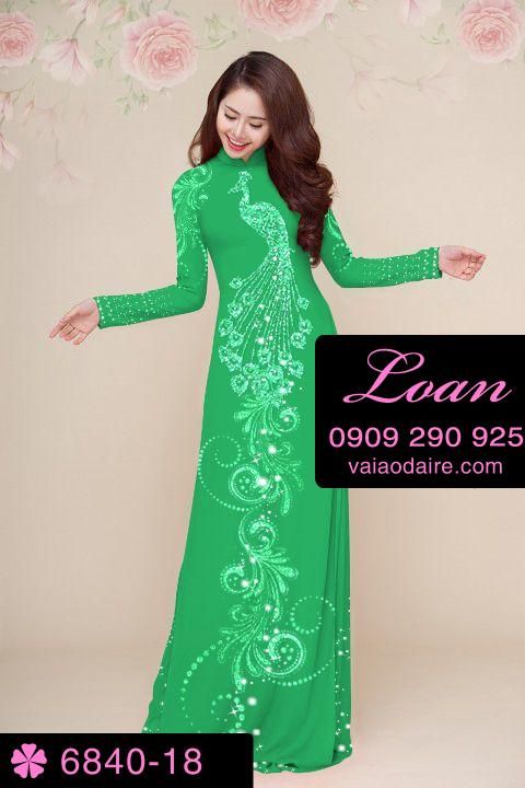 Vải áo dài chim Công Vải áo dài chim Công