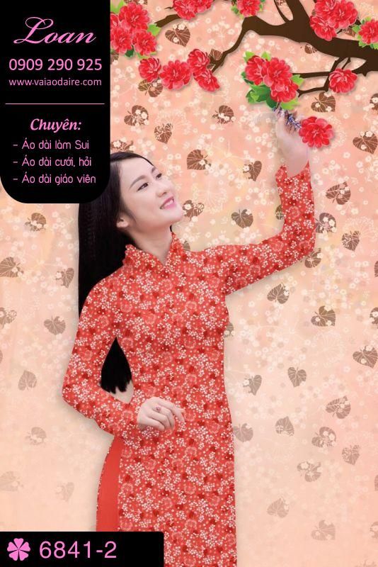 Vải áo dài hoa nhí