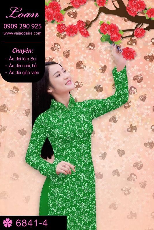 Vải áo dài hoa nhí