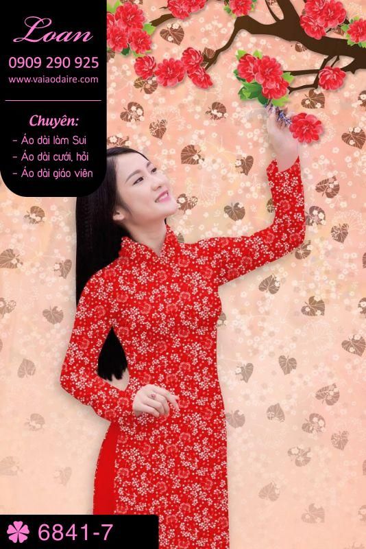 Vải áo dài hoa nhí