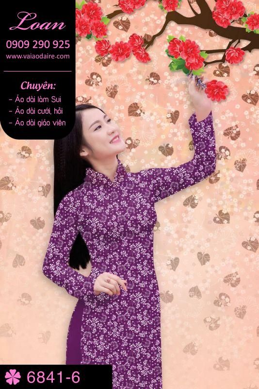 Vải áo dài hoa nhí