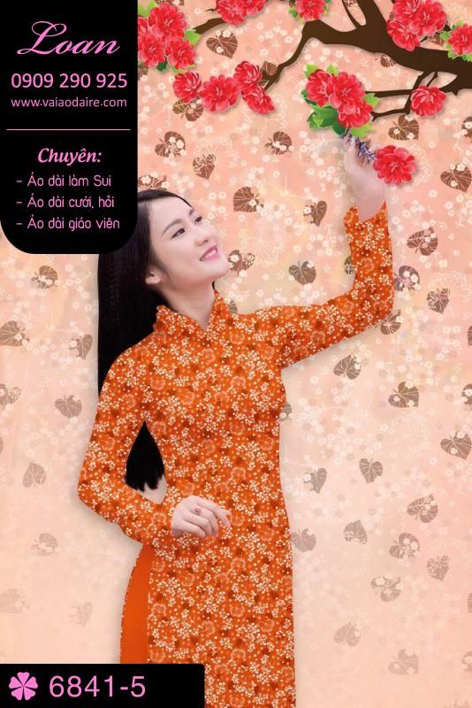 Vải áo dài hoa nhí