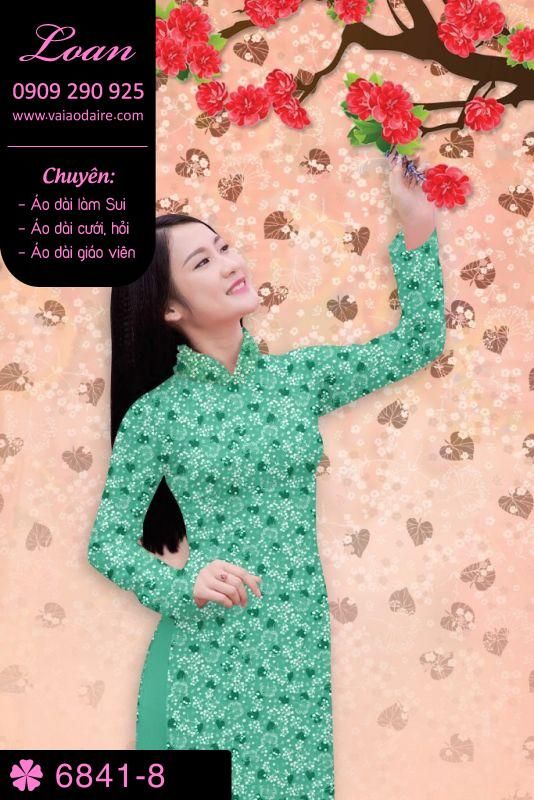 Vải áo dài hoa nhí