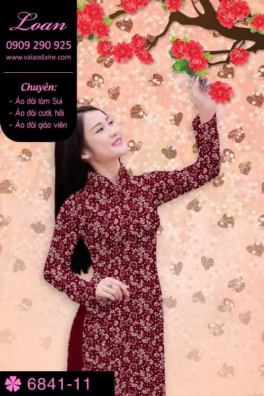 Vải áo dài hoa nhí