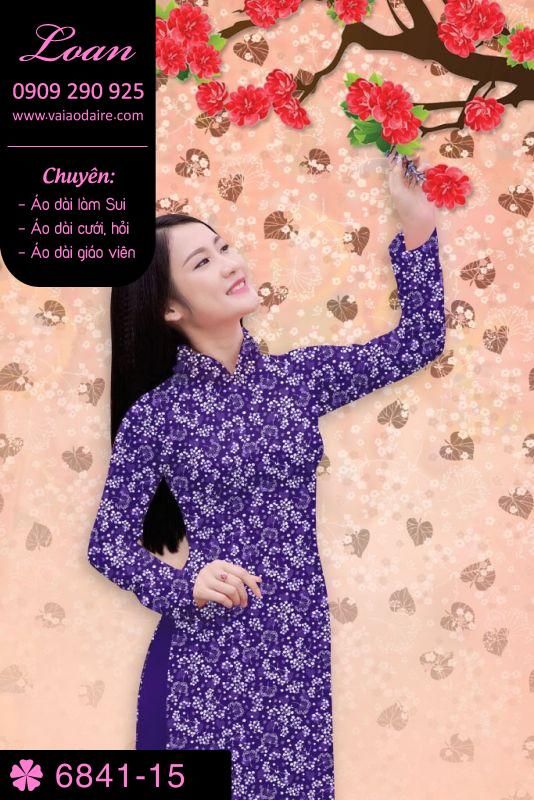 Vải áo dài hoa nhí
