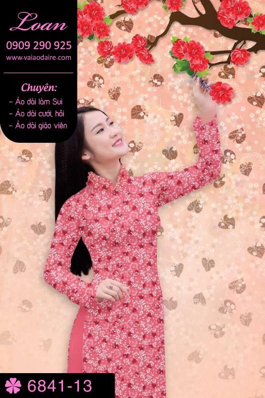 Vải áo dài hoa nhí