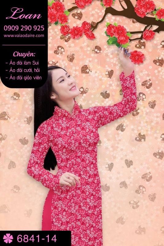 Vải áo dài hoa nhí