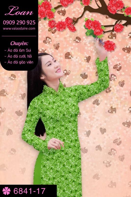 Vải áo dài hoa nhí