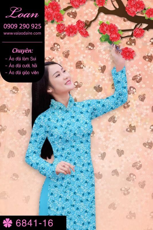 Vải áo dài hoa nhí