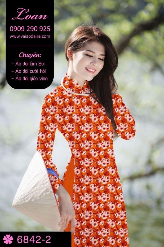 Vải áo dài hoa nhí