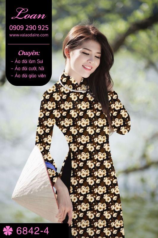 Vải áo dài hoa nhí