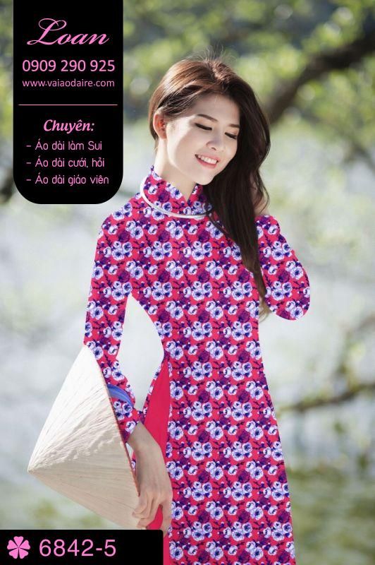 Vải áo dài hoa nhí