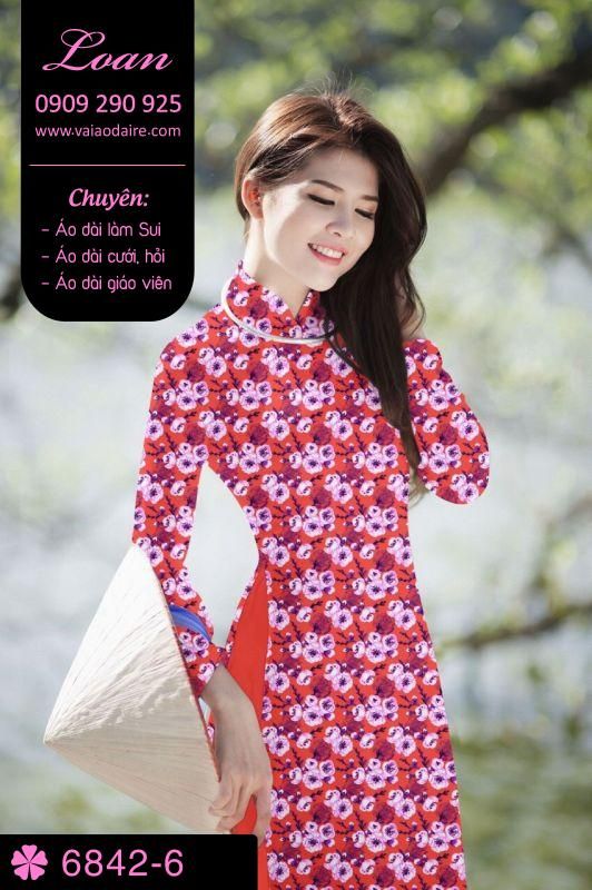 Vải áo dài hoa nhí