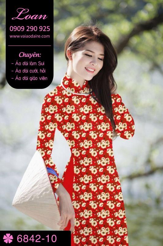 Vải áo dài hoa nhí