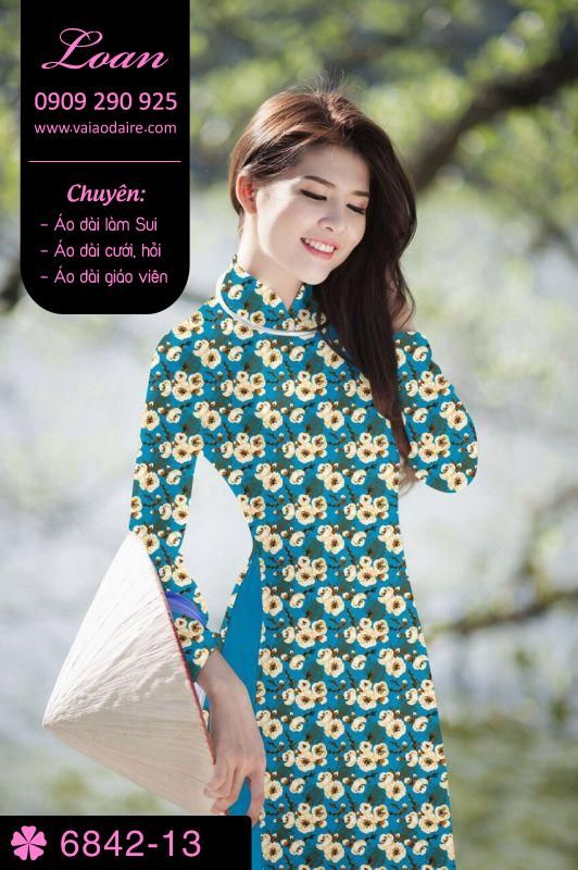 Vải áo dài hoa nhí