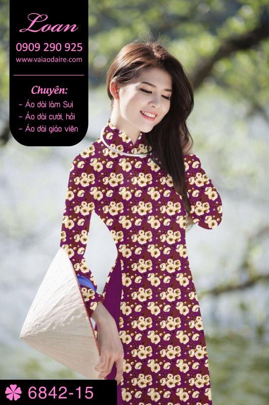 Vải áo dài hoa nhí