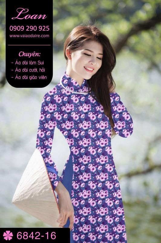 Vải áo dài hoa nhí