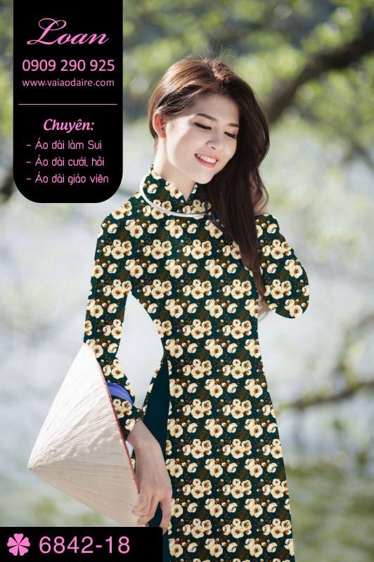 Vải áo dài hoa nhí