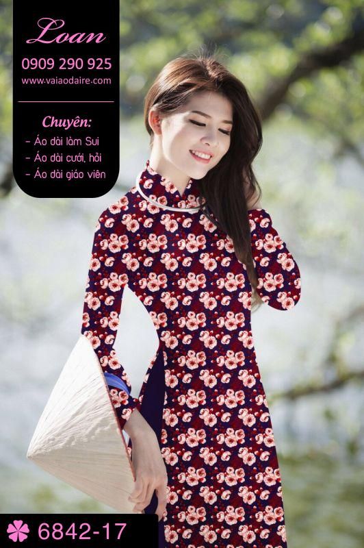 Vải áo dài hoa nhí