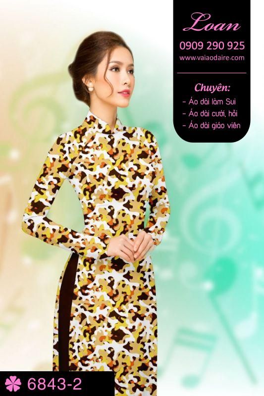 Vải áo dài hoa văn nguyên áo