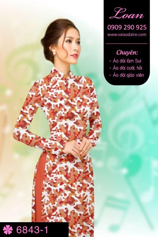 Vải áo dài hoa văn nguyên áo