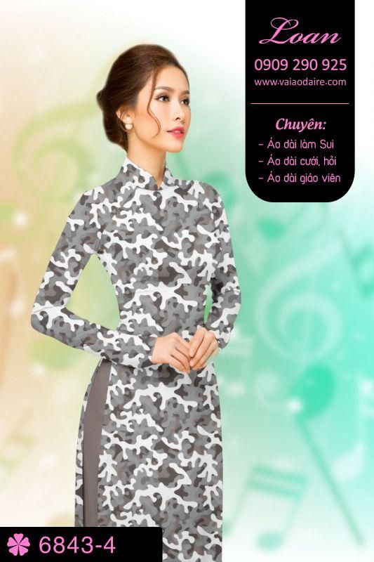 Vải áo dài hoa văn nguyên áo