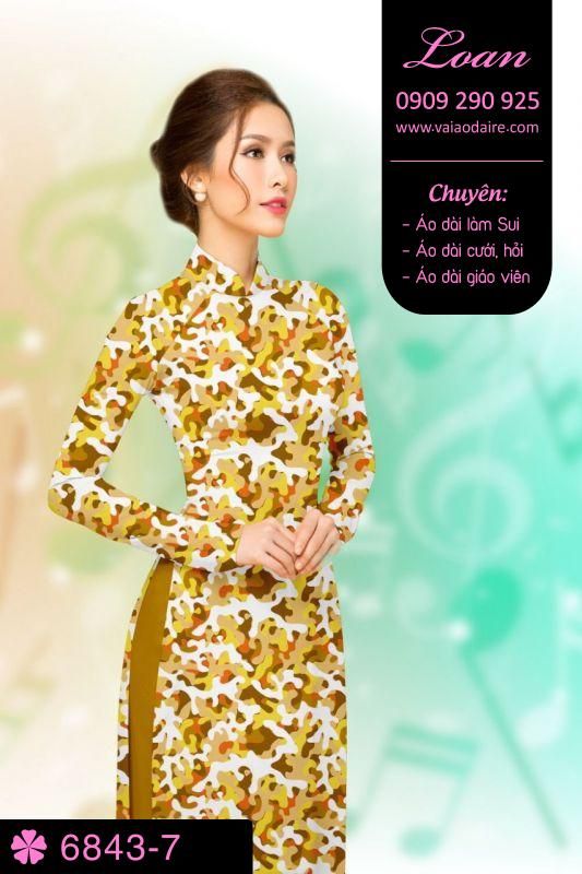 Vải áo dài hoa văn nguyên áo