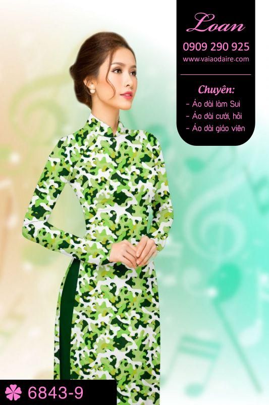 Vải áo dài hoa văn nguyên áo