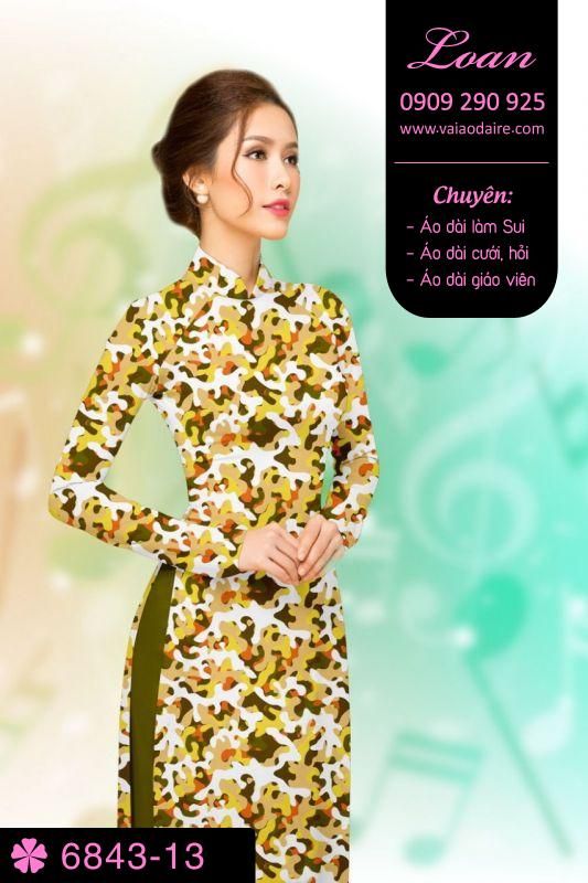 Vải áo dài hoa văn nguyên áo