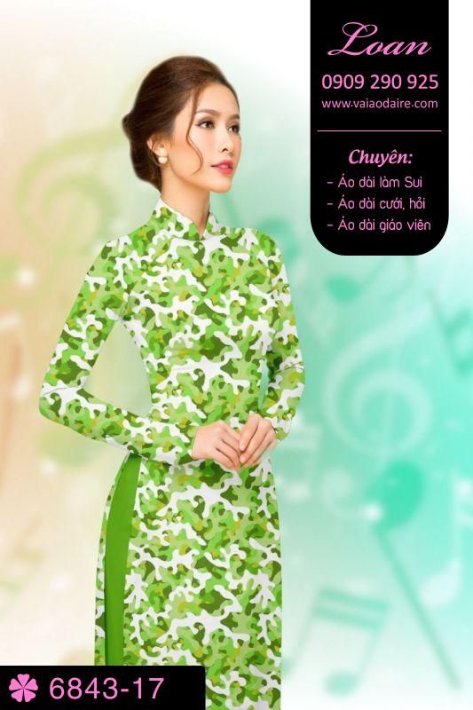 Vải áo dài hoa văn nguyên áo