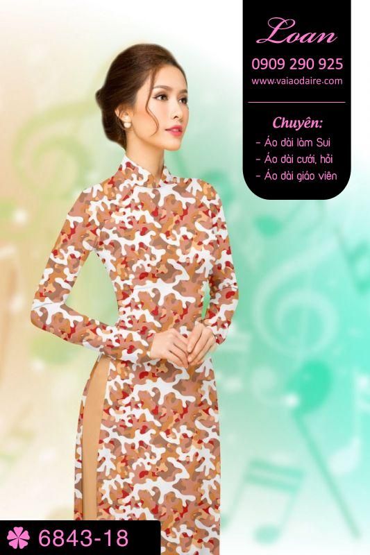 Vải áo dài hoa văn nguyên áo