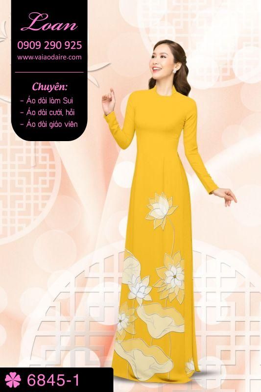 Vải áo dài hoa Sen Vải áo dài hoa Sen