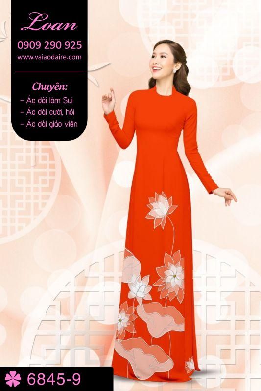 Vải áo dài hoa Sen Vải áo dài hoa Sen