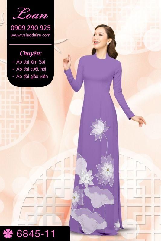 Vải áo dài hoa Sen Vải áo dài hoa Sen