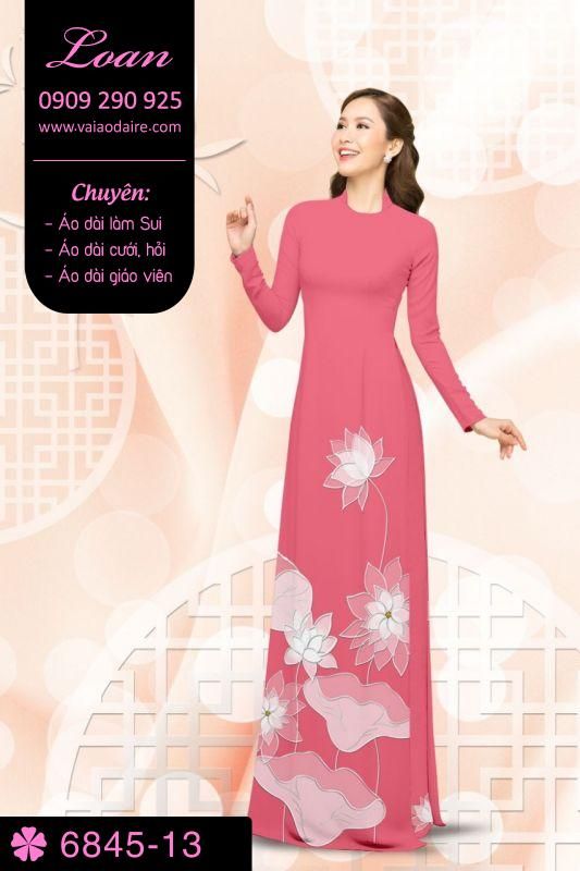 Vải áo dài hoa Sen Vải áo dài hoa Sen