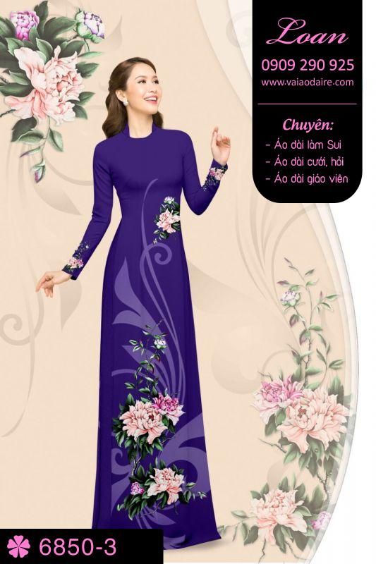 Vải áo dài hoa Cẩm Chướng