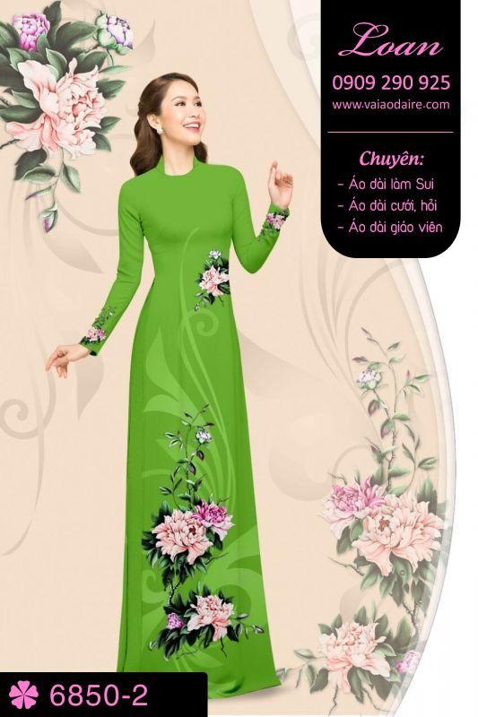 Vải áo dài hoa Cẩm Chướng