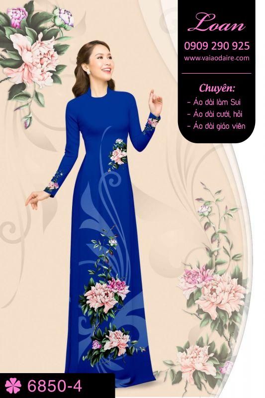 Vải áo dài hoa Cẩm Chướng