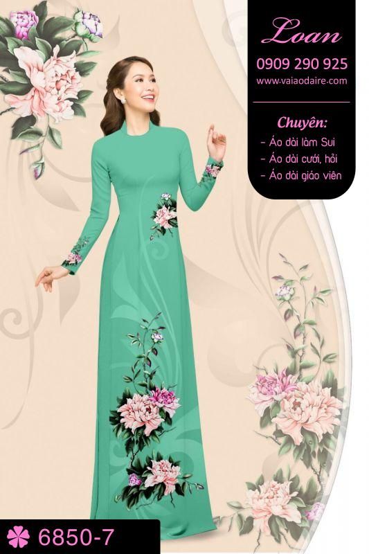 Vải áo dài hoa Cẩm Chướng