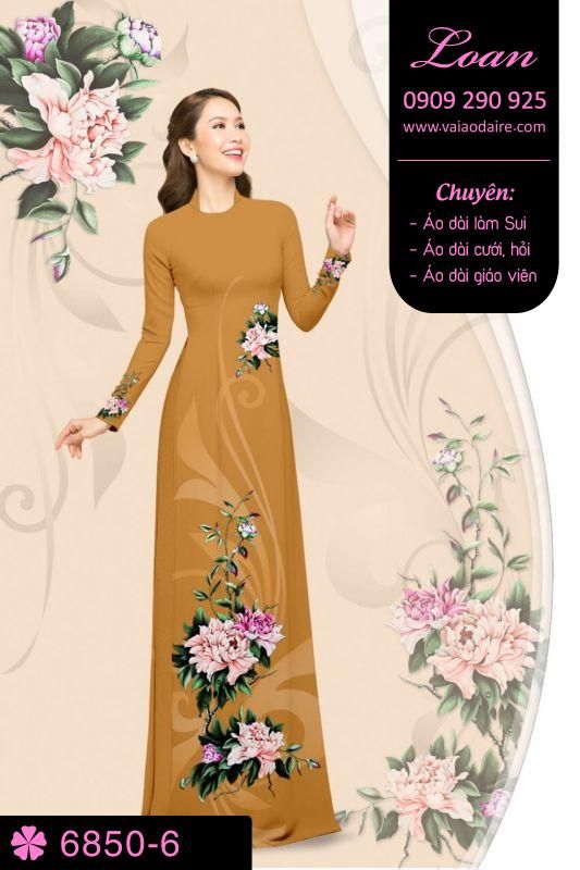 Vải áo dài hoa Cẩm Chướng